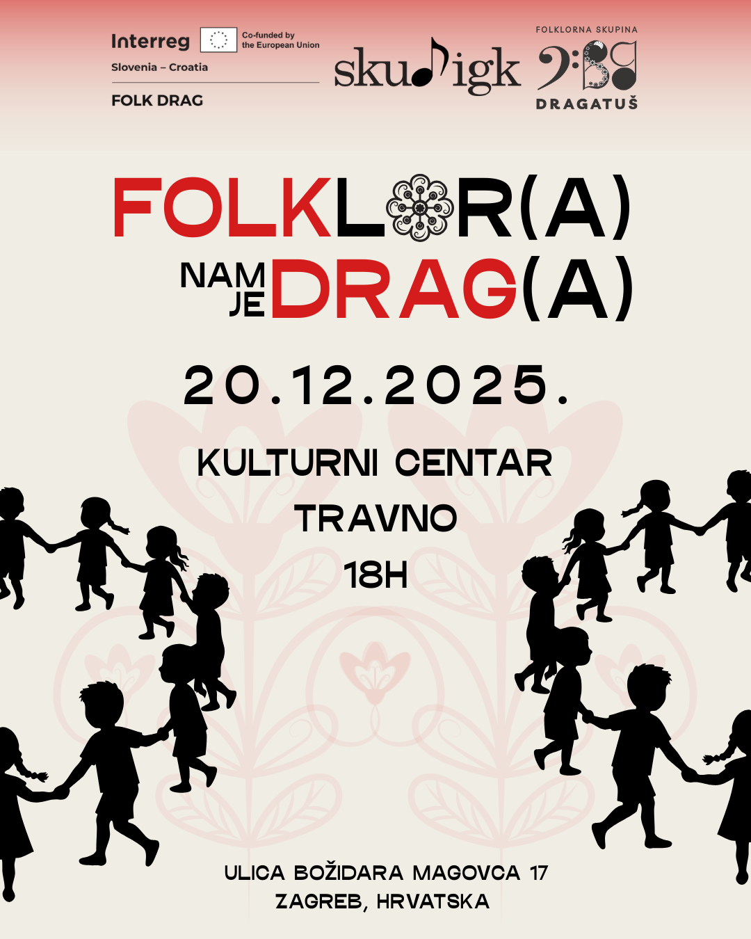 You are currently viewing Najava koncerta Folklor(A) mi je drag(A) – 20. prosinca 2025. KC Travno