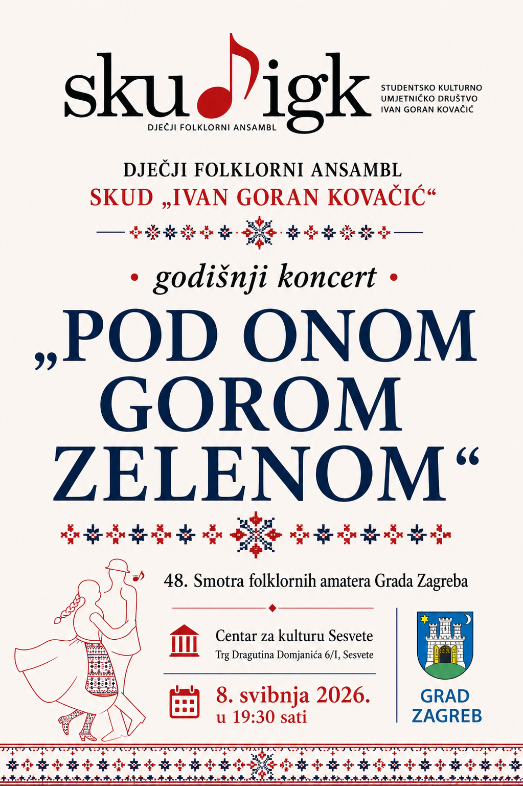 You are currently viewing Godišnji koncert Dječjeg folklornog ansambla „Pod onom gorom zelenom“